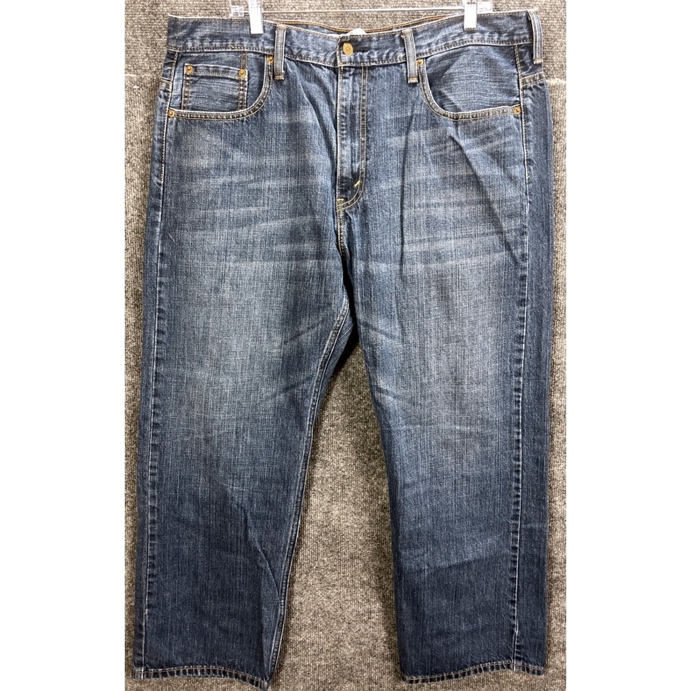 Levis 569 Loose Straight Jeans Mens 38x30 Blue Medium Wash 100% Cotton Denim